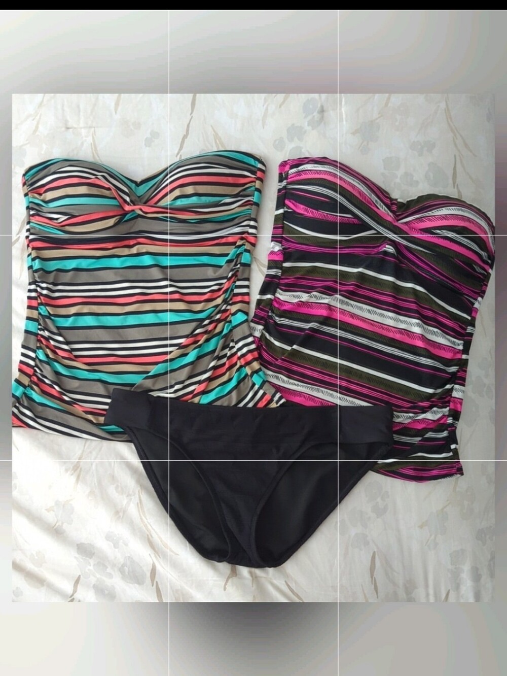 3pc. SWIM LOT! 2 TANKINIS & BIKINI BOTTOMS-XL